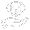 Tama County Humane Society Icon with hand and dog